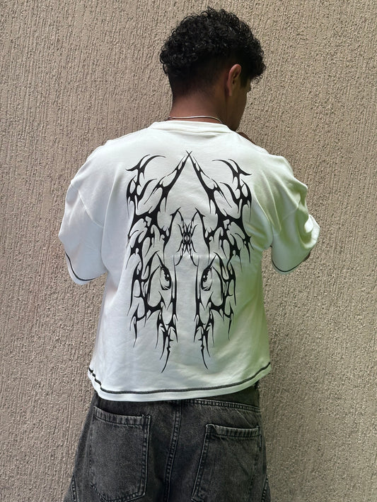 CAMISETA GÓTICA “BOXIFIT” BLANCA