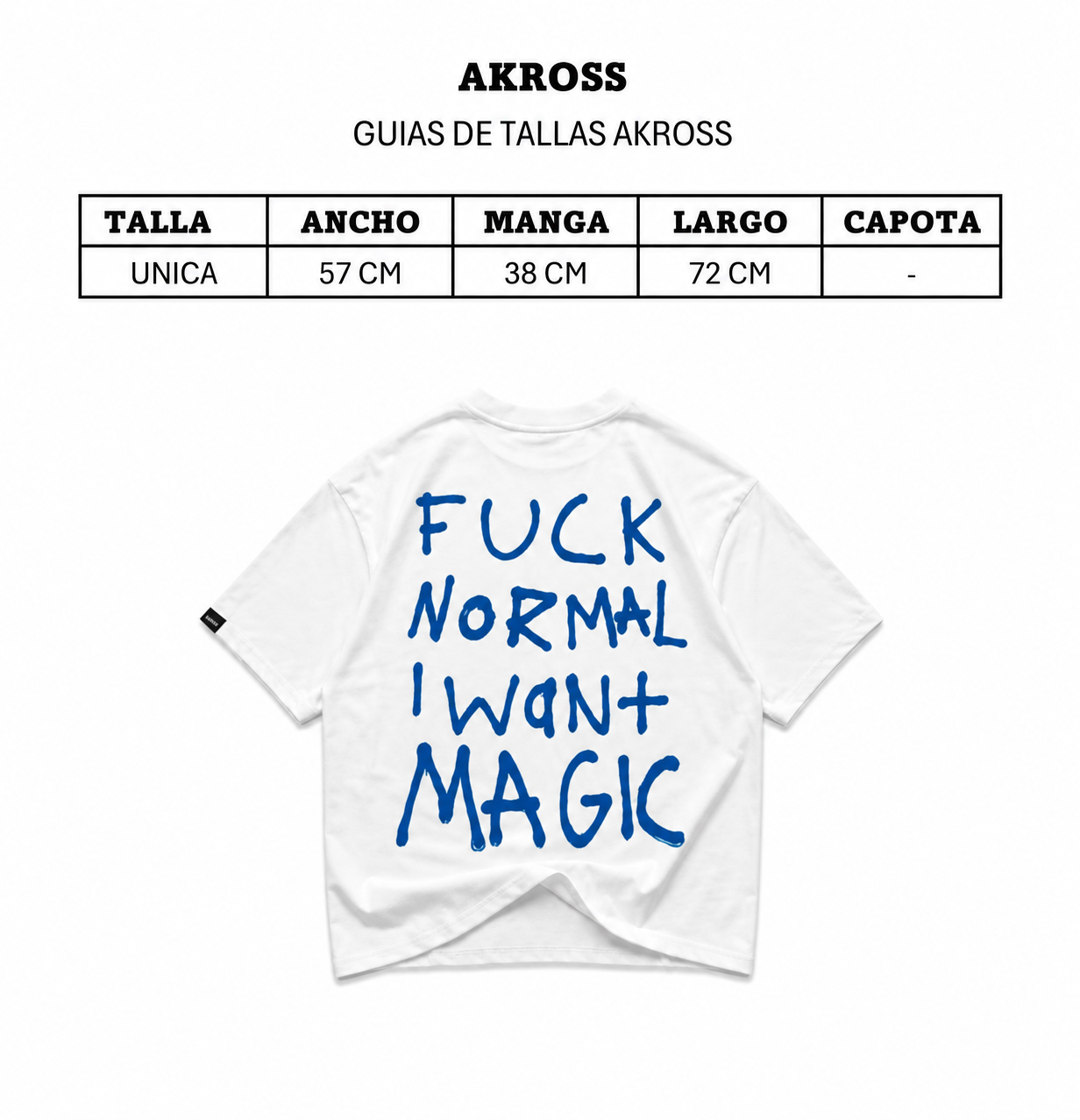 CAMISETA OVERSIZE BLANCA FUCK