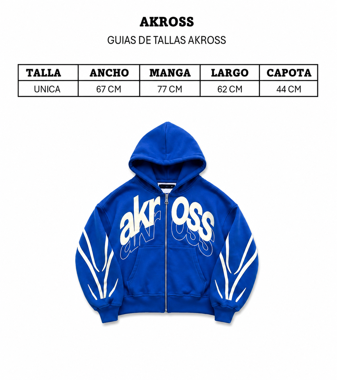 ZIP HOODIE AZULREY !PREVENTA!