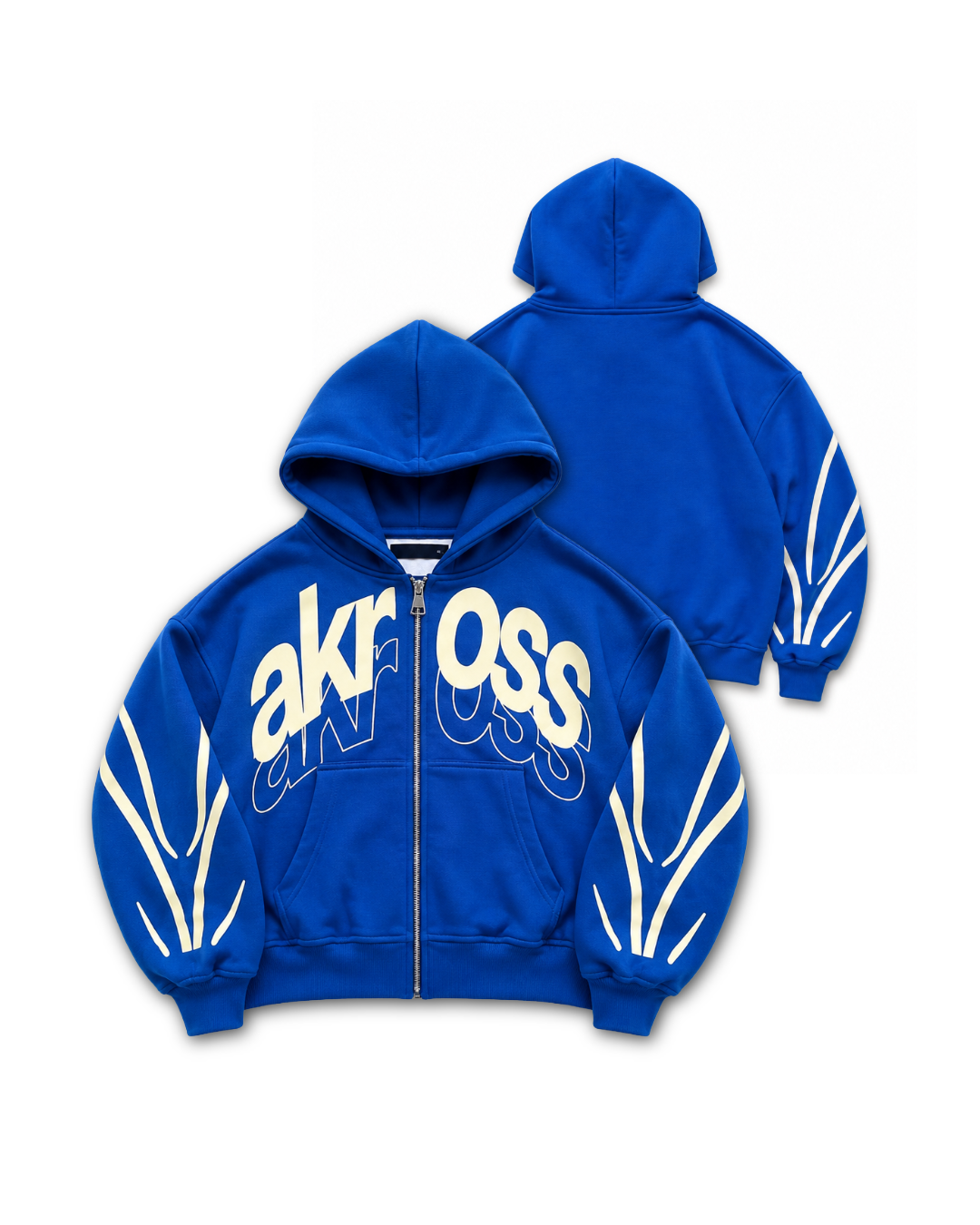 ZIP HOODIE AZUL REY