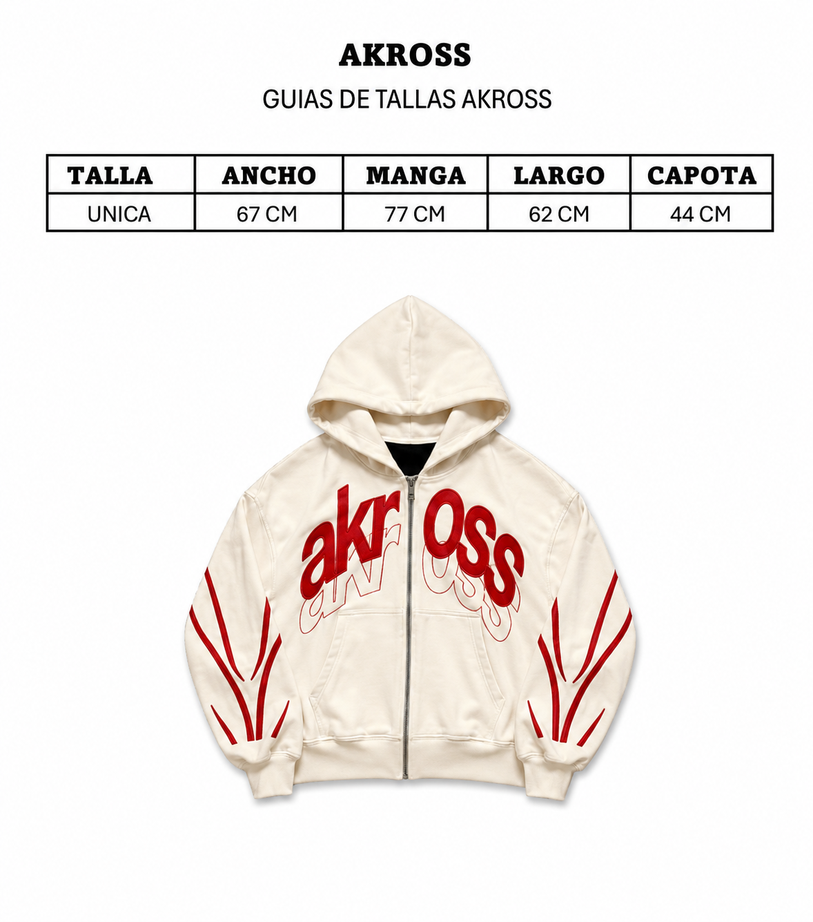 ZIP HOODIE MARFIL !PREVENTA!