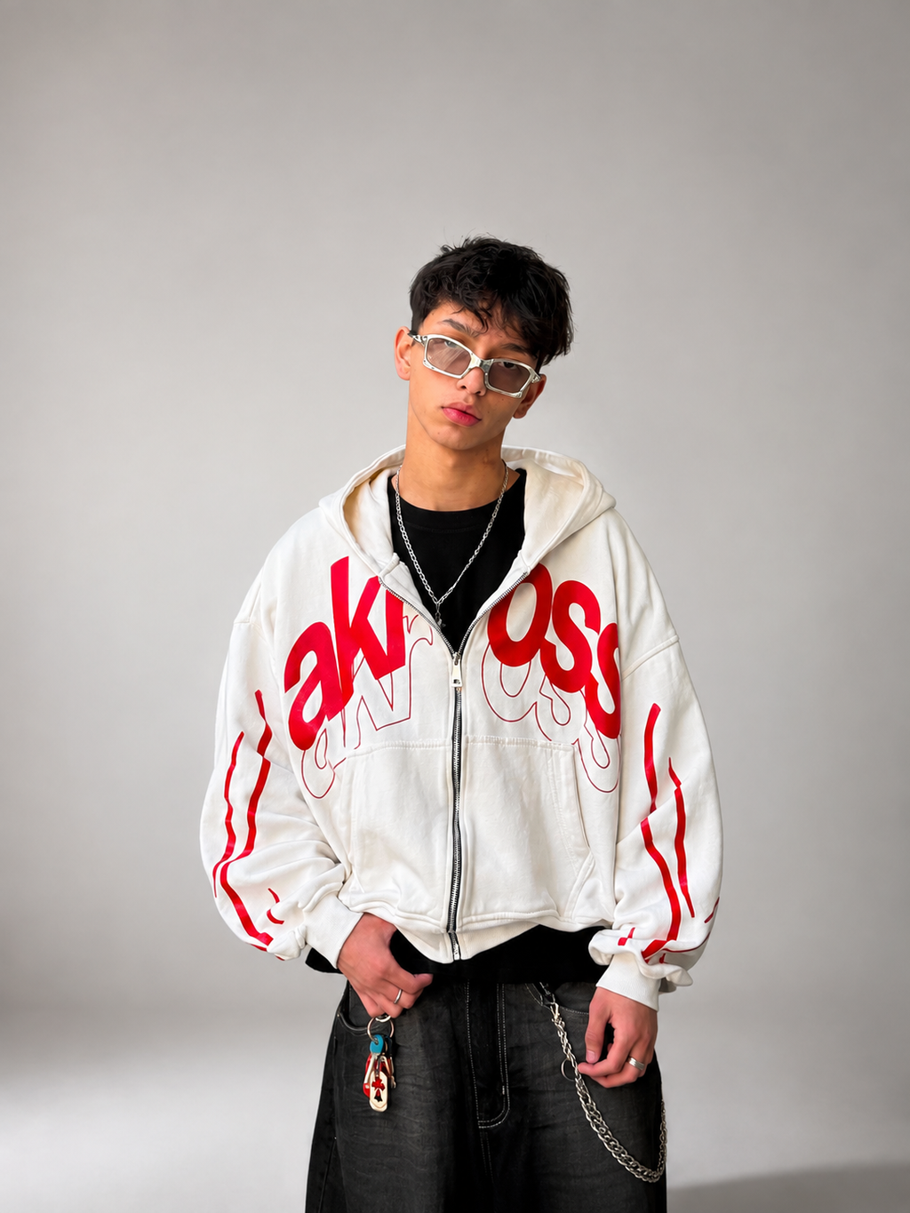 ZIP HOODIE MARFIL