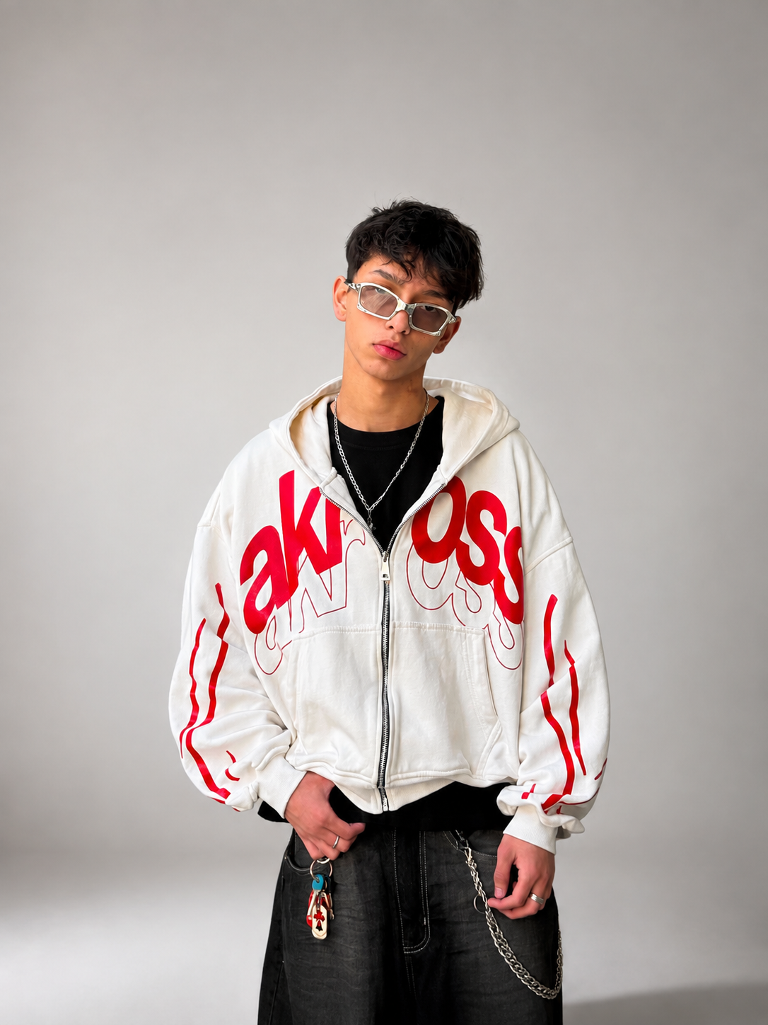 ZIP HOODIE MARFIL