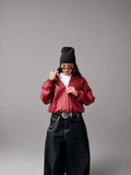 CHAQUETA PILOTO CEREZA