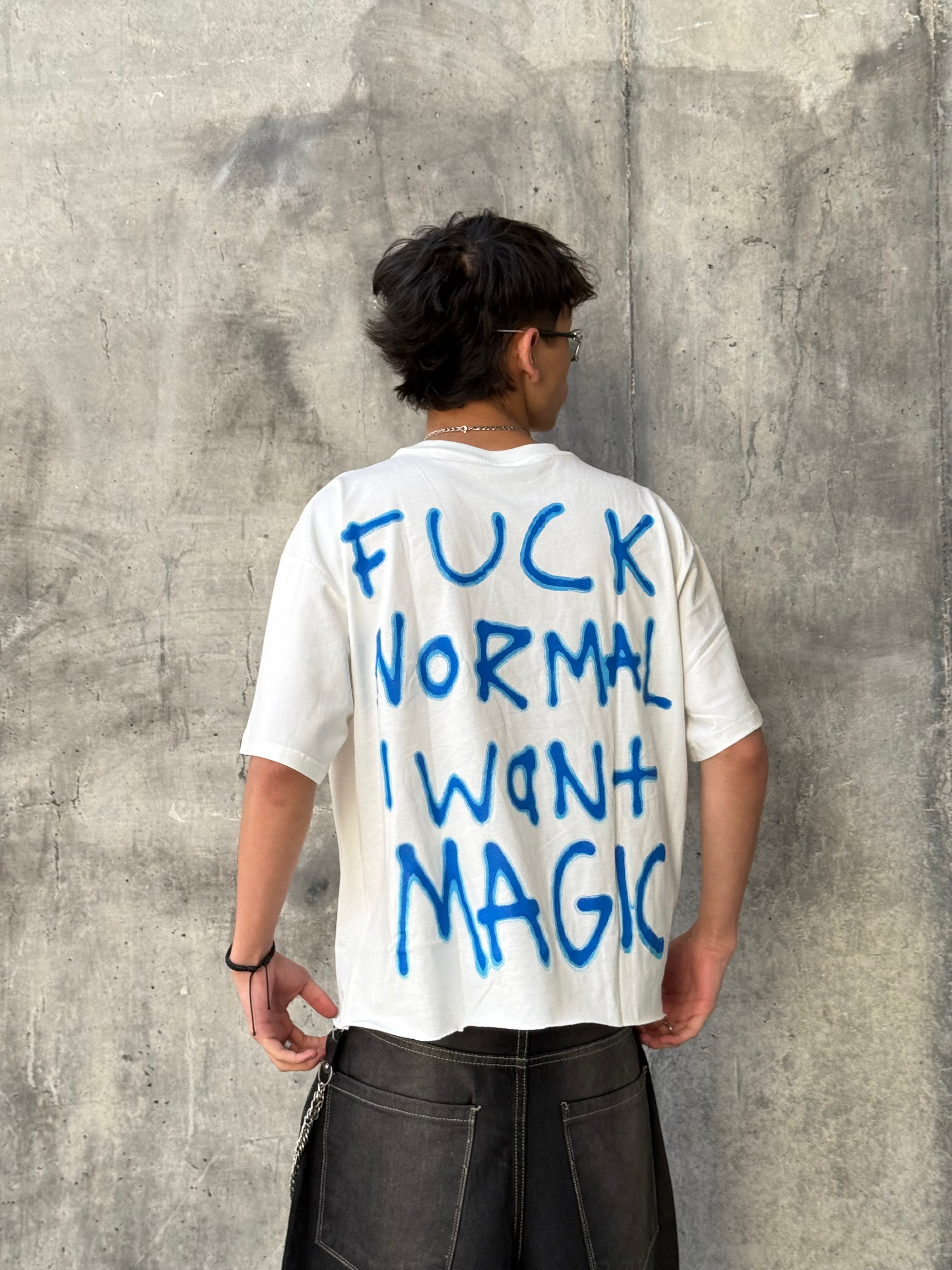 CAMISETA OVERSIZE BLANCA FUCK