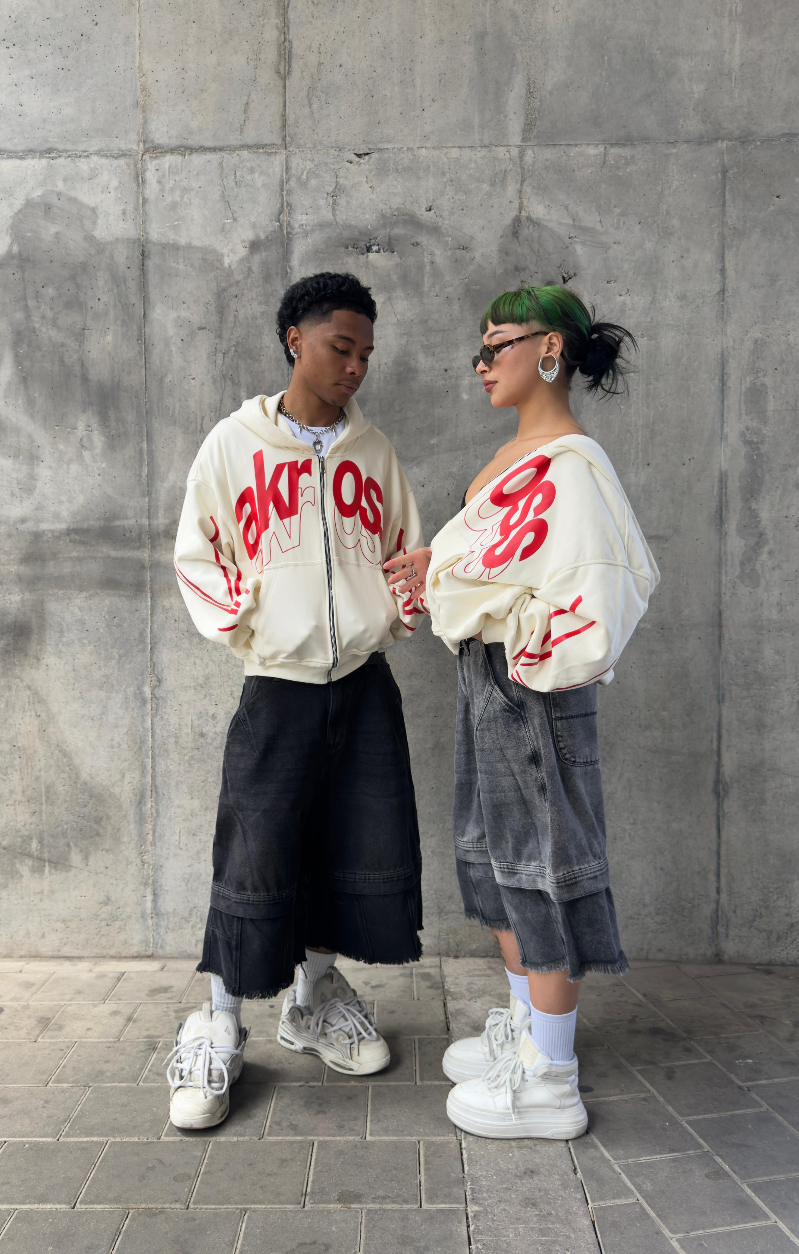 ZIP UP HODDIE AKROSS MARFIL