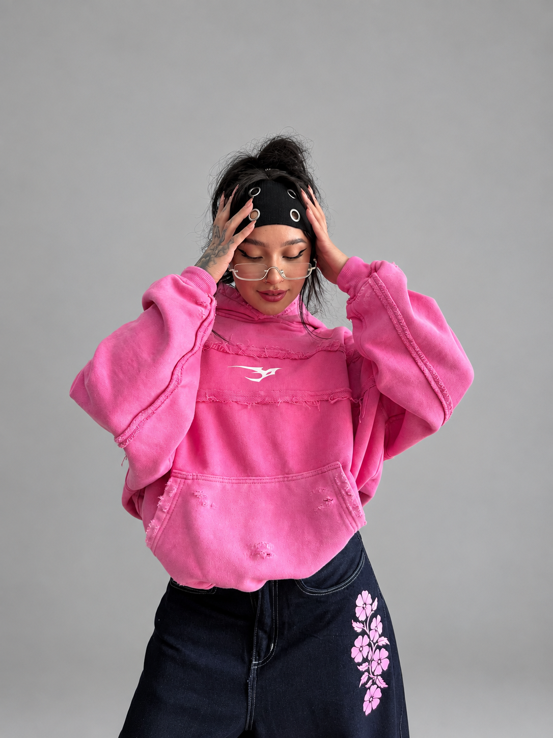 HOODIE ROTTEN ROSA