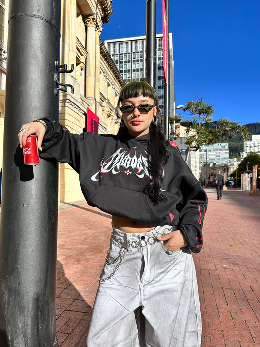 HOODIE AKROSS “RETRO” NEGRO