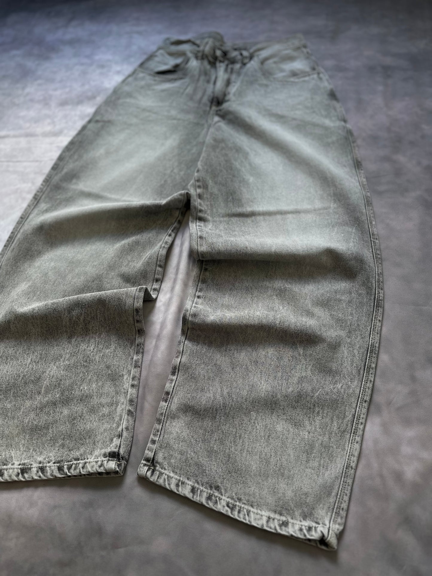 BAGGY JEANS ANCHO CLASIC "GRIS CLARO”