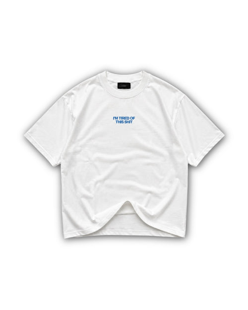 CAMISETA OVERSIZE BLANCA FUCK