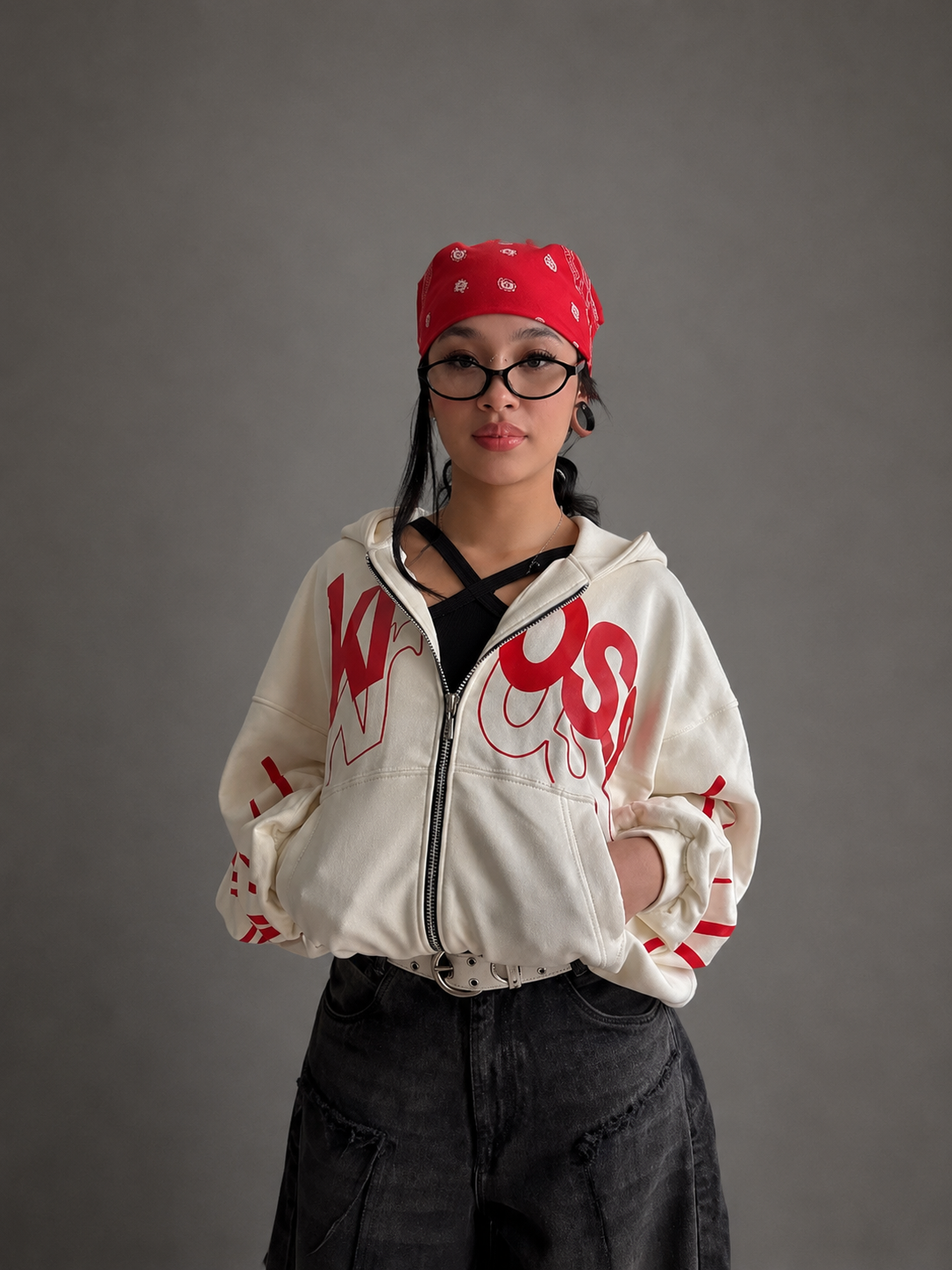ZIP HOODIE MARFIL