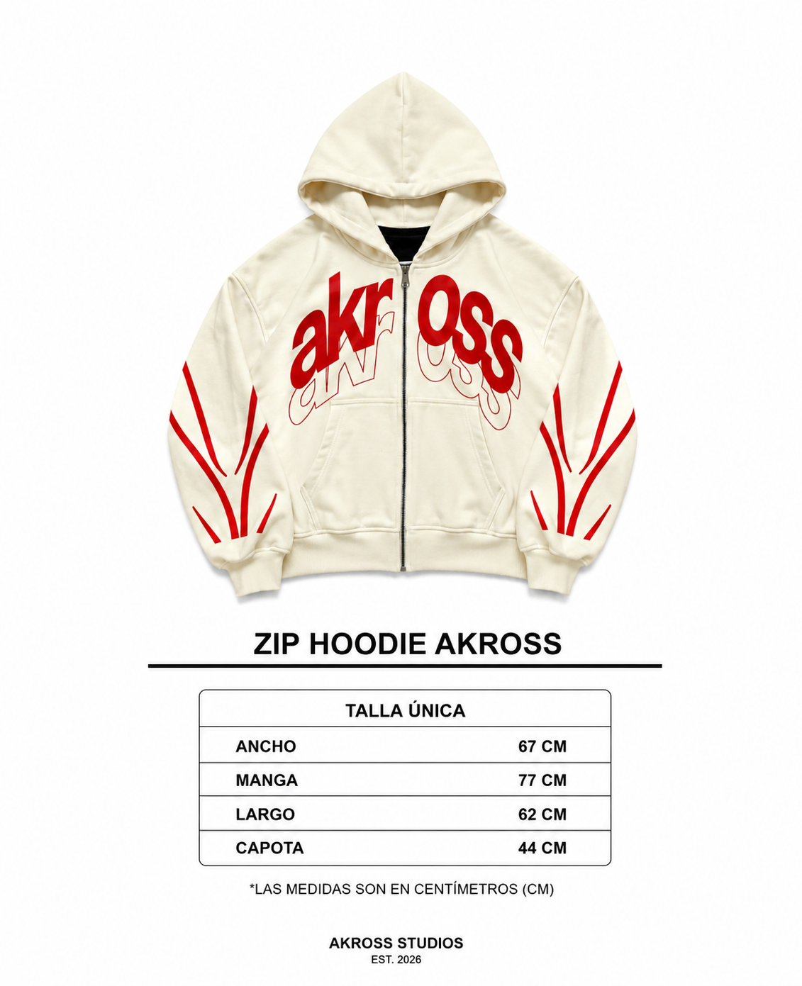 ZIP HOODIE MARFIL