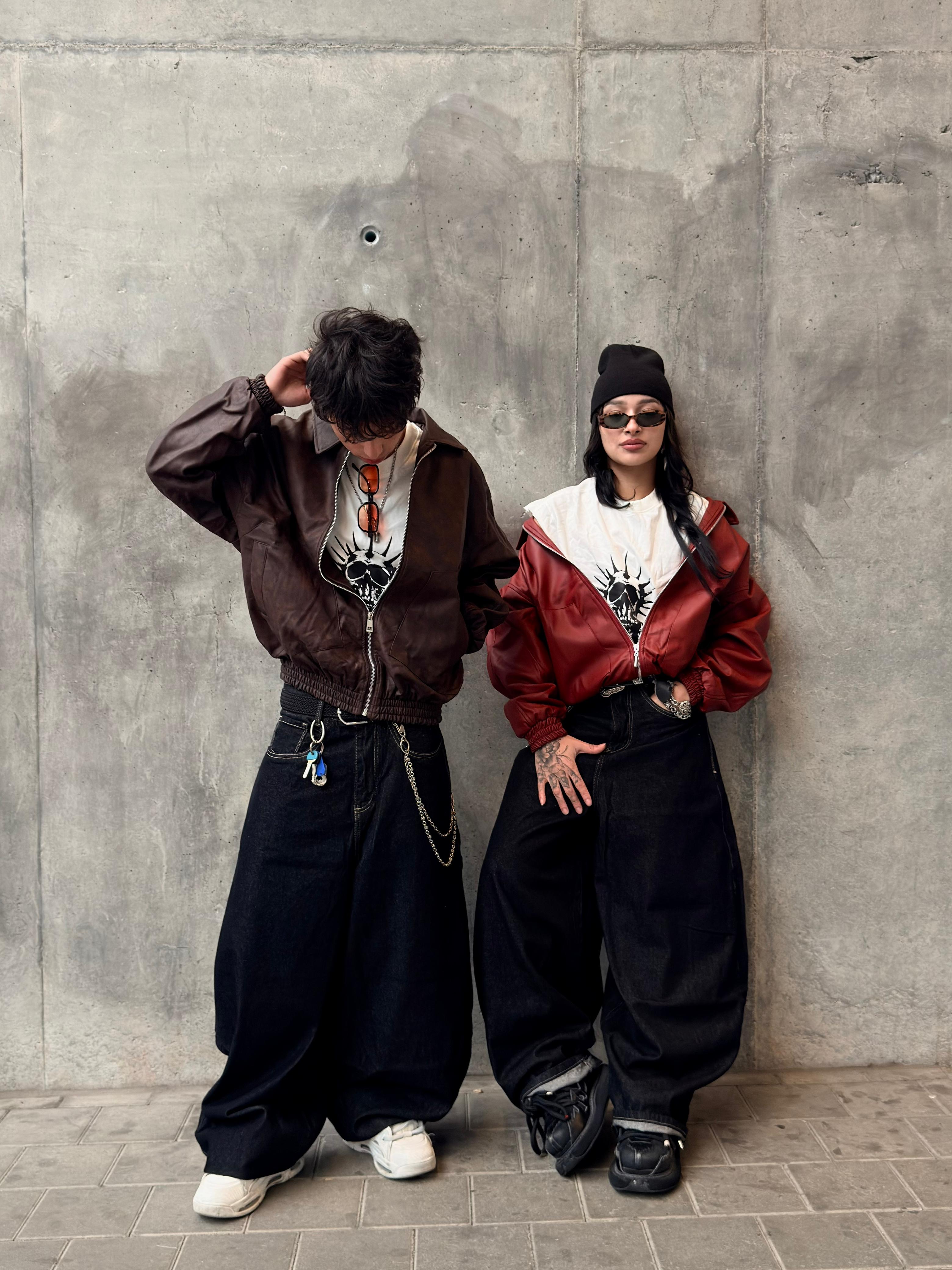 CHAQUETA PILOTO CUERINA CAFÉ