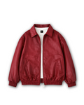 CHAQUETA PILOTO CUERINA CEREZA