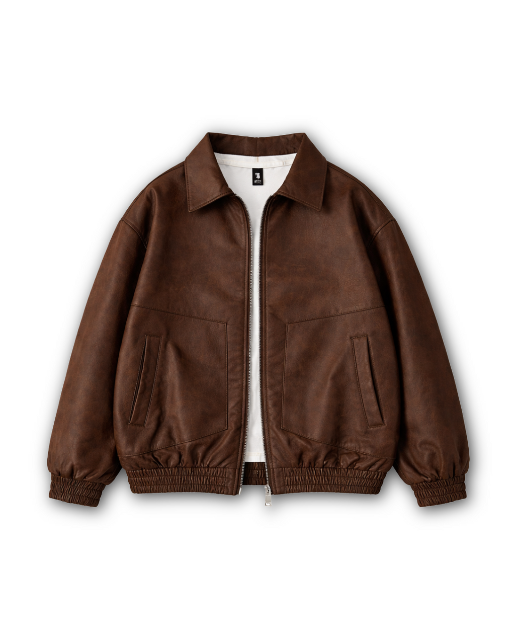 CHAQUETA PILOTO CUERINA CAFÉ